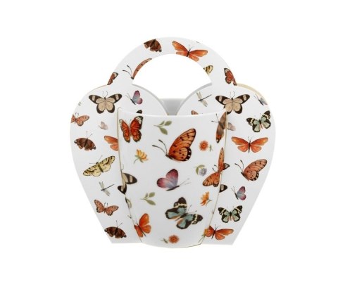 CROCUS KUBEK 350ML BUTTERFLIES W KOSZYCZKU K.4377