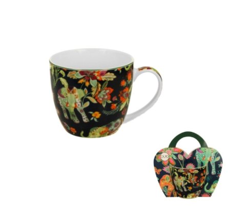 ETHNIC KUBEK 460ML W KOSZYCZKU ANKUR BLUE K.6328