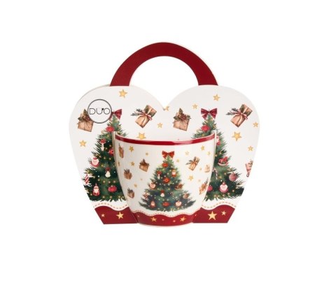 KUBEK 460ML W KOSZYCZKU CHRISTMAS TREE 3 K.9136
