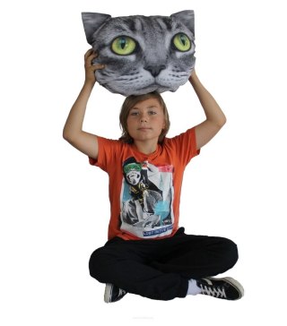 BER. PODUSZKA KOT "LOLEK" L 45x30 K.2483