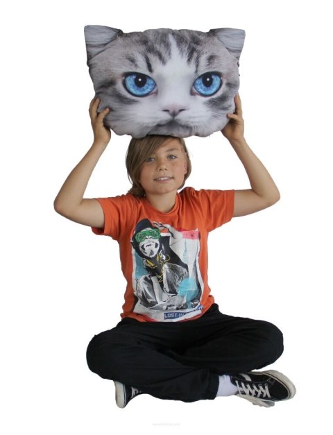 BER. PODUSZKA KOT "LUNA" L 45x30 K.0203