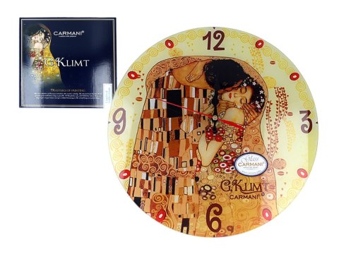 CARM. ZEGAR ŚCIENNY KLIMT POCAŁUNEK 198-9903