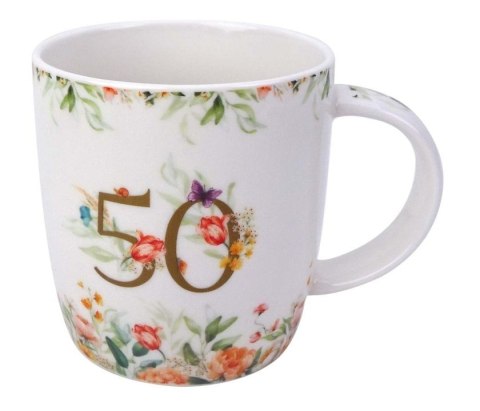 DUO KUBEK URODZINOWY "50" Z KOKARDĄ K.8190