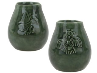 H. 100-1031 NACZYNIE CERAMICZNE DO YERBY ZIELONE