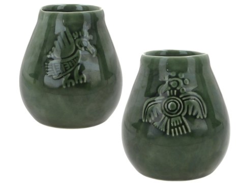 H. 100-1031 NACZYNIE CERAMICZNE DO YERBY ZIELONE