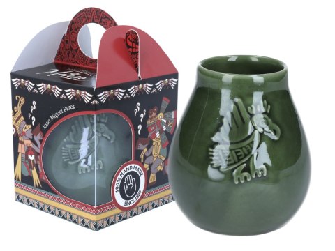 H. 100-1031 NACZYNIE CERAMICZNE DO YERBY ZIELONE