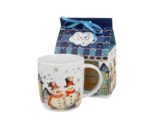 KUBEK 400ML W OPAKOWANIU DOMEK SNOWMAN K.0774