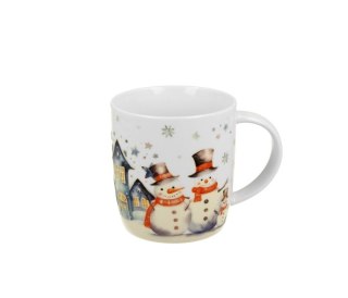 KUBEK 400ML W OPAKOWANIU DOMEK SNOWMAN K.0774