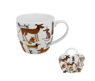 PSI ŚWIAT KUBEK 460ML W KOSZYCZKU RÓŻNE PSY K.6746