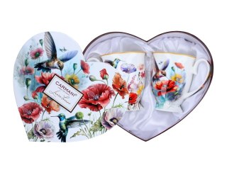 CARM. 840-0208 SERCE - 2 KUBKI KWIATY I KOLIBRY