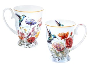 CARM. 840-0208 SERCE - 2 KUBKI KWIATY I KOLIBRY