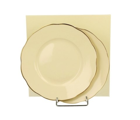DUO ECRU KPL 2 TALERZE DESEROWE CLARK K.3769