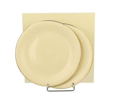 DUO ECRU KPL 2 TALERZE DESEROWE VESPER K.3875