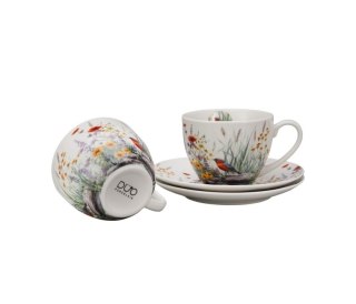 DUO KPL 2 FILIŻANKI SPODKI 280ML JULY K.5572