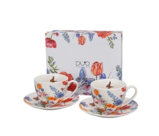 DUO KPL 2 FILIŻANKI SPODKI 280ML SPRING K.5367