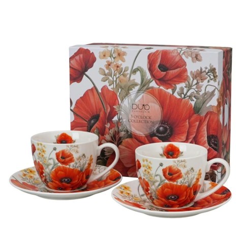 DUO KPL 2 FILIŻANKI ZE SPODKAMI MAKI K.9969
