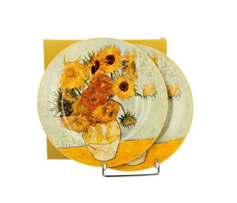 DUO KPL 2 TALERZY DESER VAN GOGH SUNFLOWERS 7379
