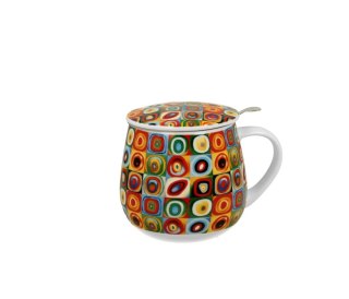 DUO KUBEK BARYŁKA ZAPARZACZ KANDINSKY SQUARES 0140