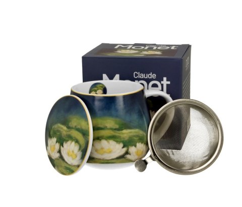 DUO KUBEK BARYŁKA ZAPARZACZ MONET NENUFARS K.0324