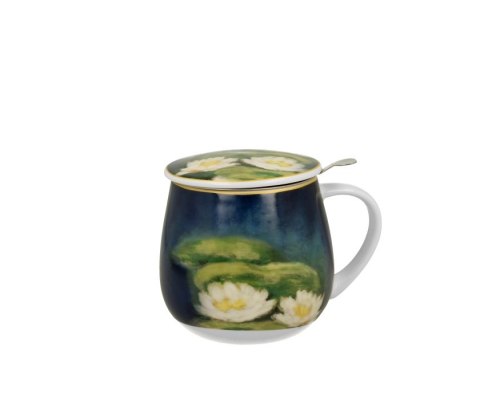 DUO KUBEK BARYŁKA ZAPARZACZ MONET NENUFARS K.0324