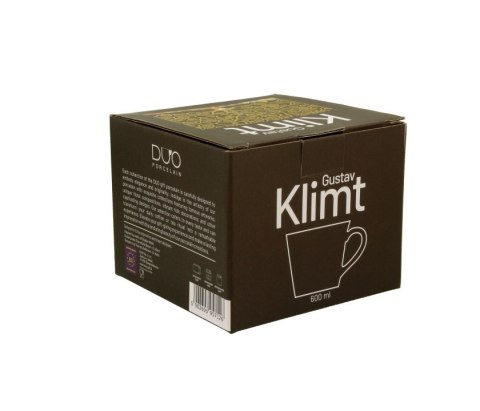 DUO KUBEK PROSTY KLIMT TREE OF LIFE BROWN K.7126