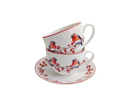KPL 2 FILIŻANEK SPOD. CHRISTMAS BIRDS 3 K.9389 PR