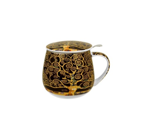 KUBEK BARYŁKA ZAPARZACZ TREE OF LIFE BROWN K.7133