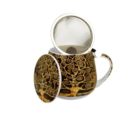 KUBEK BARYŁKA ZAPARZACZ TREE OF LIFE BROWN K.7133