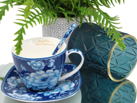 PIP W23BL60-03870 KPL 2 FILIŻANEK SPOD. BLUE ROSE