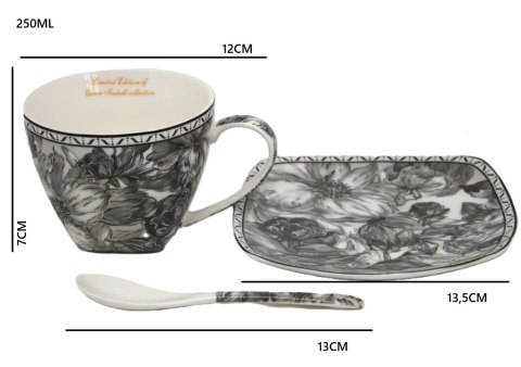 PIP W23GR60-03863 KPL 2 FILIŻANEK SPOD. GREY ROSE