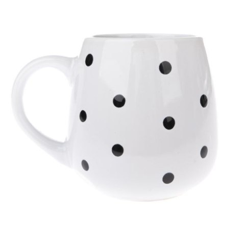 DS KK221 KUBEK BECZUŁKA 520ML BIAŁY KROPKI