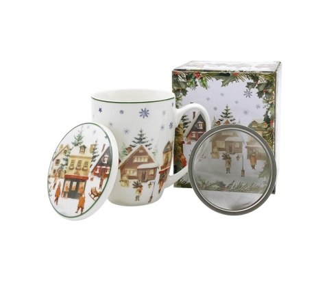DUO KUBEK ZAPARZACZ CHRISTMAS VILLAGE K.8924