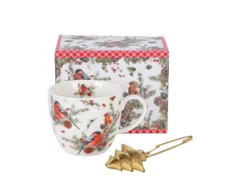 KUBEK 460ML Z ZAPARZACZEM CHRISTMAS BIRDS 1 K.7958