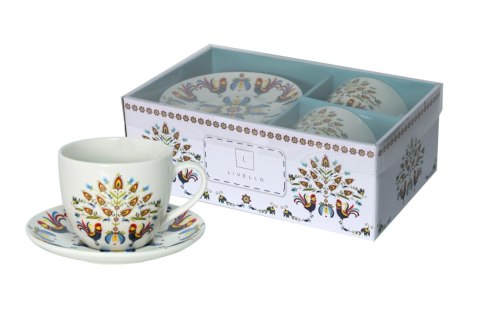 L. CR2-F2 KPL 2 FILIŻANEK ZE SPODK. 250 ML FOLK