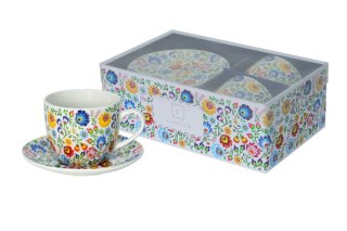 L. CR2-F3 KPL 2 FILIŻANEK ZE SPODK. 250 ML FOLK