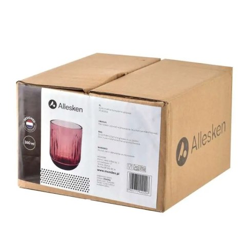 MX HTIA0206 ELISE PURPLE ZESTAW 4 SZKLANEK 260ML