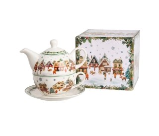 TEA FOR ONE DZBANEK Z FILIŻ.CHRISTMAS VILLAGE 8962