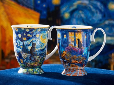 CARM. 830-0315 SERCE - 2 KUBKI VAN GOGH KOTY