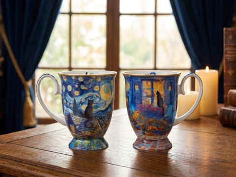 CARM. 830-0315 SERCE - 2 KUBKI VAN GOGH KOTY