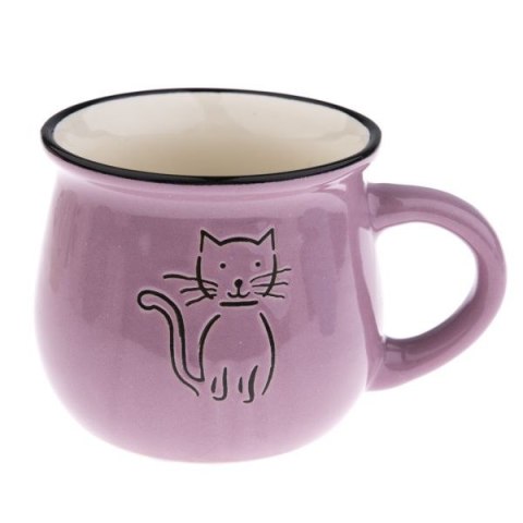 DS KK5094 KUBEK BECZUŁKA ESPRESSO KOT FIOLET