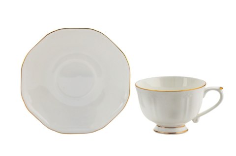 MP 167-4235 KPL 2 FILIŻANEK ZE SPODKAMI BONE CHINA