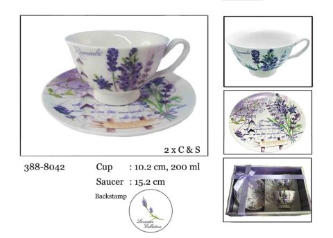 MP 388-8042 KPL 2 FILIŻANKI 200ML LAWENDA