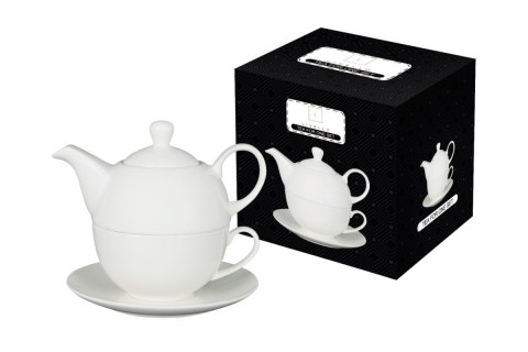T. CR5-B CZAJNIK Z FILIŻANKĄ TEA FOR ONE BIAŁY
