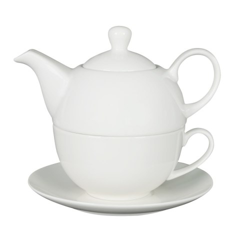 T. CR5-B CZAJNIK Z FILIŻANKĄ TEA FOR ONE BIAŁY