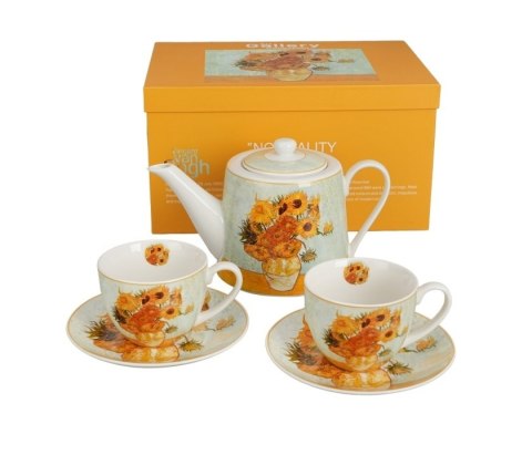 ZESTAW DZBANEK I 2 FILIŻANKI GOGH SUNFLOWERS 3478