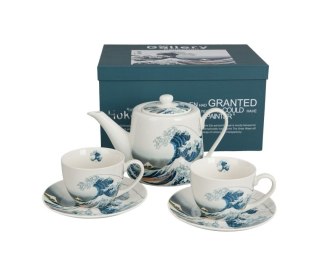 ZESTAW DZBANEK I 2 FILIŻANKI HOKUSAI WAVE K.3515
