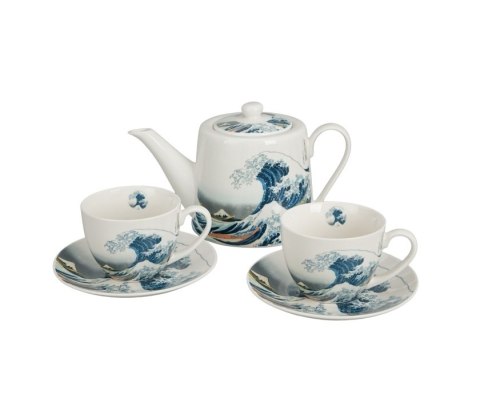 ZESTAW DZBANEK I 2 FILIŻANKI HOKUSAI WAVE K.3515