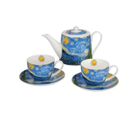 ZESTAW DZBANEK I 2 FILIŻANKI STARRY NIGHT K.2693