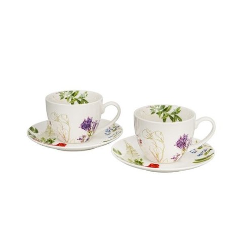 DUO KPL 2 FILIŻANKI ZE SPODKAMI BARWY NATURY 6981