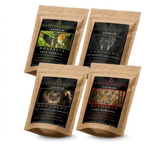 KAWONAMENT KAWA 4X100G (cztery różne kawy 100g)